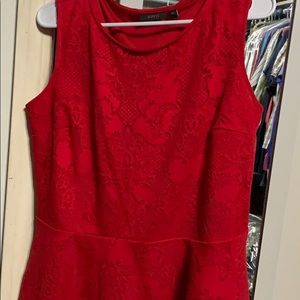 Red peplum shirt